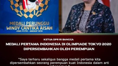 atlet Windi Cantika Aisah olimpiade tokyo selamat dari puan maharani